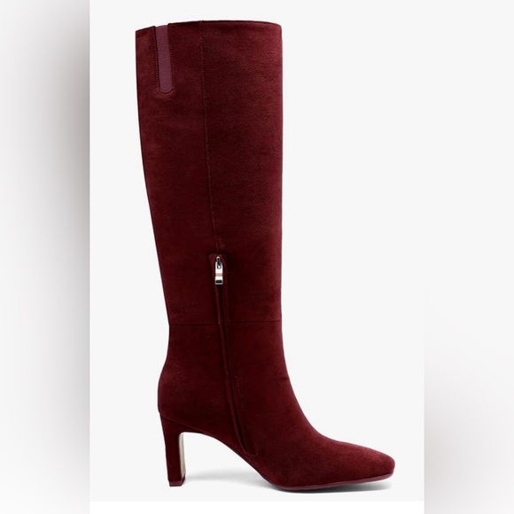 Tall Faux Suede Burgundy Boots. NWT in Box - Picture 7 of 15